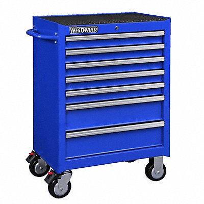 WESTWARD 32H890 Rolling Tool Cabinet Blue Heavy Duty