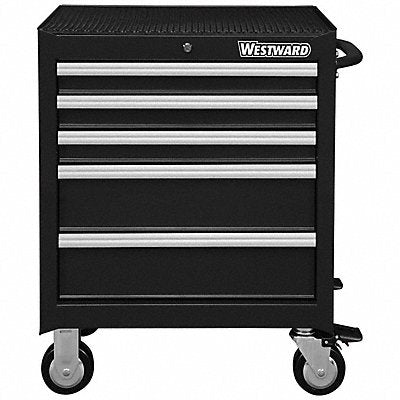 WESTWARD 32H895 Rolling Tool Cabinet Black Heavy Duty