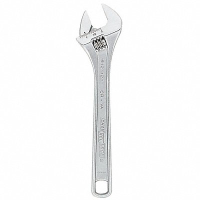 CHANNELLOCK 812W Adjustable Wrench Steel Chrome Vanadium 12
