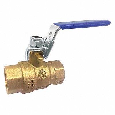 GRAINGER 32H978 Manual 2-Way Ball Valve NPT Brass