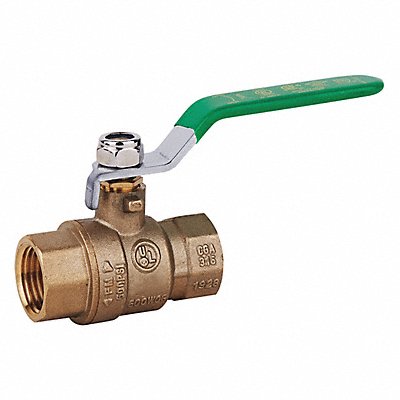 GRAINGER 107825NL Manual 2-Way Ball Valve IPS Brass