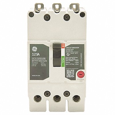 GE TEYD3090B Circuit Breaker 90A 3P TEY 277/480VAC