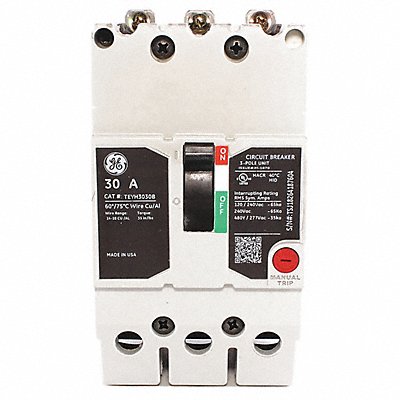 GE TEYH3030B Circuit Breaker 30A 3P TEY 277/480VAC