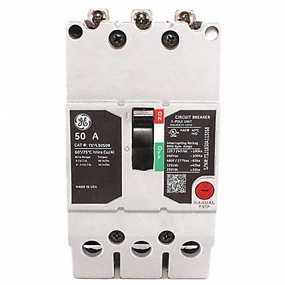 GE TEYL3050B Circuit Breaker 50A 3P TEY 277/480VAC