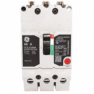 GE TEYL3060B Circuit Breaker 60A 3P TEY 277/480VAC