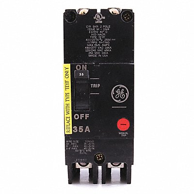 GE TEYF235 Circuit Breaker 35A 2P TEY 277/480VAC