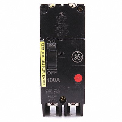 GE TEYF2100 Circuit Breaker 100A 2P TEY 277/480VAC