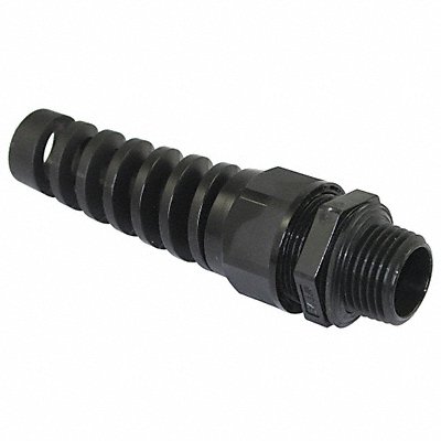 DAYTON 32J074 StrainReliefConnector 1/2 in NPT Black
