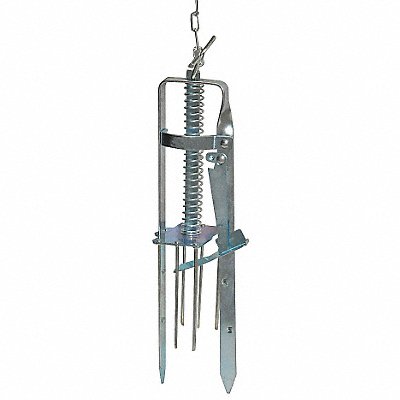 GRAINGER 32J091 Mole Trap Plunger 4 in H Silver
