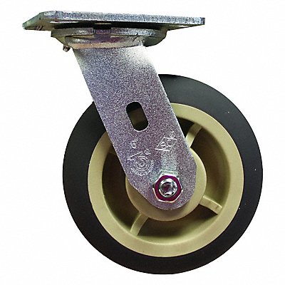 ROYAL BASKET TRUCKS G06GRXCRBSUN Swivel Castor 6 in Polyurethane