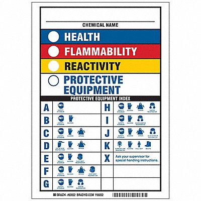 BRADY 60052 NFPA Sign 10in. H x 7in. W Polyester