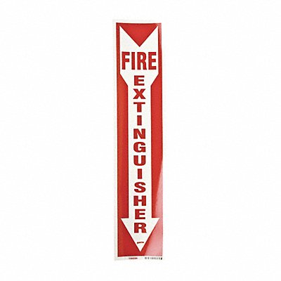 BRADY SV184G Fire Extinguisher Sign 18 Hx4 W