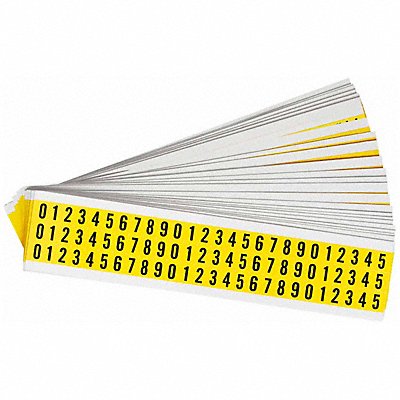 BRADY 3410KIT Numbr Label 0 Thru 9 1/2inH PK25