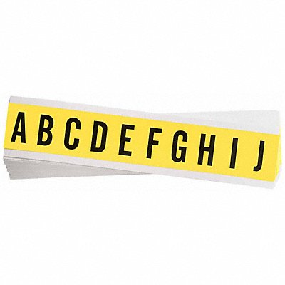 BRADY 3430LTRKIT Letter Label A Thru Z 1-1/2in.H PK25