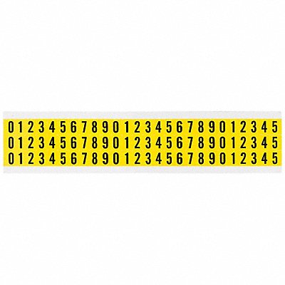 BRADY 34110 Number Label 0 Thru 9 1/2in.Hx11/32in.W