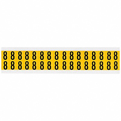 BRADY 15208 Number Label 8 3/4in.Hx9/16in.W Vinyl