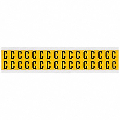 BRADY 1520C Letter Label C 3/4in.Hx9/16in.W Vinyl