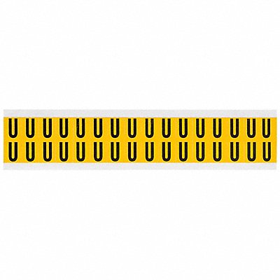 BRADY 1520U Letter Label U 3/4in.Hx9/16in.W Vinyl