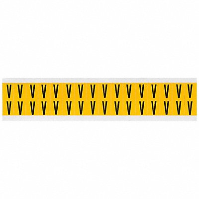BRADY 1520V Letter Label V 3/4in.Hx9/16in.W Vinyl