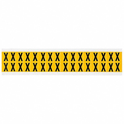 BRADY 1520X Letter Label X 3/4in.Hx9/16in.W Vinyl