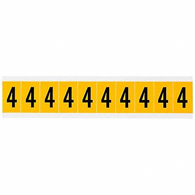 BRADY 15304 Number Label 4 1-1/2in.Hx7/8in.W Vinyl