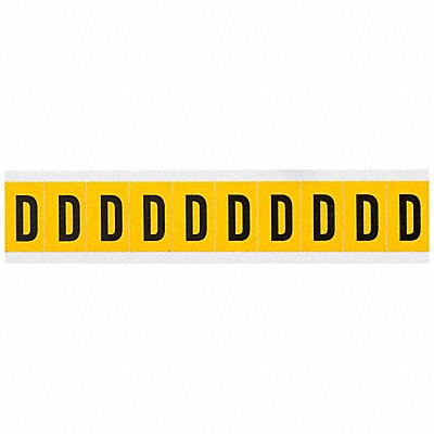 BRADY 1530D Letter Label D 1-1/2in.Hx7/8in.W