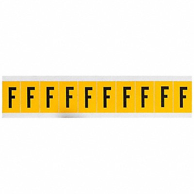 BRADY 1530F Letter Label F 1-1/2in.Hx7/8in.W Vinyl