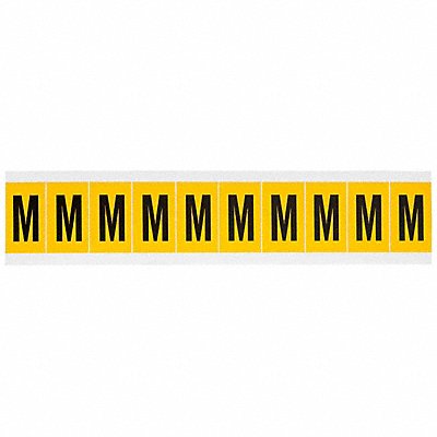 BRADY 1530M Letter Label M 1-1/2in.Hx7/8in.W