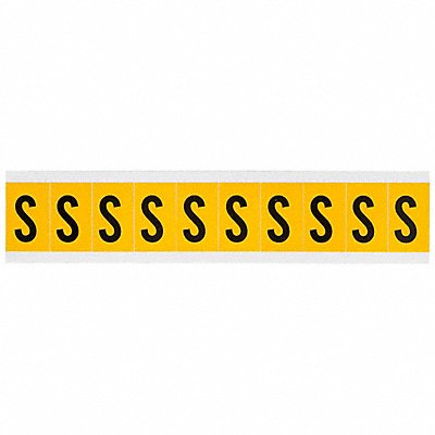 BRADY 1530S Letter Label S 1-1/2in.Hx7/8in.W