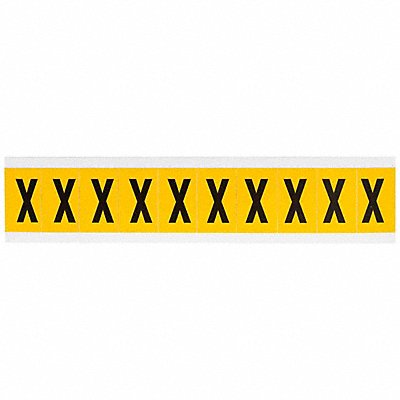 BRADY 1530X Letter Label X 1-1/2in.Hx7/8in.W