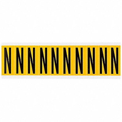 BRADY 1534N Letter Label N 2-1/4in.Hx7/8in.W Vinyl