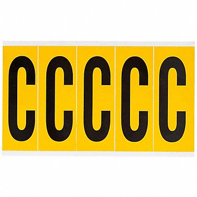 BRADY 1560C Letter Label C 5in.Hx1-3/4in.W Vinyl