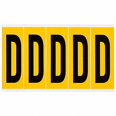 BRADY 1560D Letter Label D 5inHx1-3/4inW No Cards 1