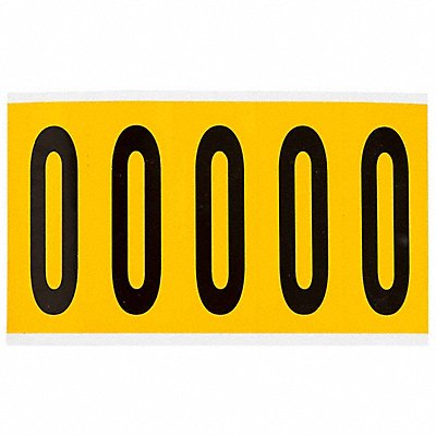BRADY 1560O Letter Label O 5in.Hx1-3/4in.W Vinyl