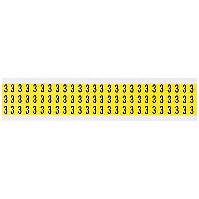 BRADY 34103 Number Label 3 1/2in.Hx11/32in.W Vinyl