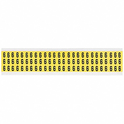 BRADY 34106 Number Label Character 6 1/2inHx11/32inW