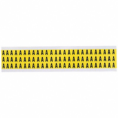 BRADY 3410A Letter Label A 1/2in.Hx11/32in.W Vinyl