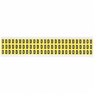 BRADY 3410D Letter Label D 1/2in.Hx11/32in.W Vinyl
