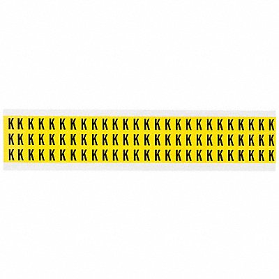 BRADY 3410K Letter Label K 1/2in.Hx11/32in.W Vinyl