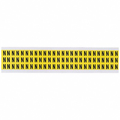BRADY 3410N Letter Label N 1/2in.Hx11/32in.W Vinyl