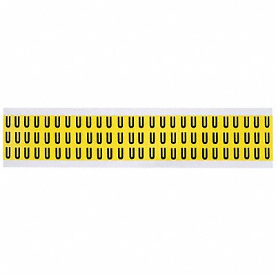 BRADY 3410U Letter Label U 1/2in.Hx11/32in.W Vinyl