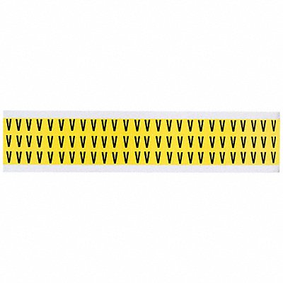 BRADY 3410V Letter Label V 1/2in.Hx11/32in.W Vinyl