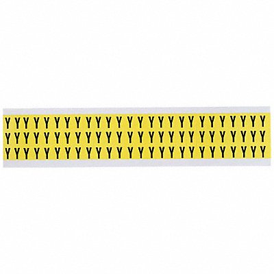 BRADY 3410Y Letter Label Y 1/2in.Hx11/32in.W Vinyl