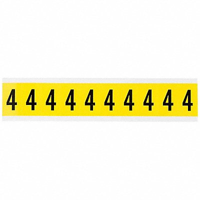BRADY 34304 Number Label 4 1-1/2in.Hx7/8in.W