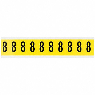 BRADY 34308 Number Label 8 1-1/2in.Hx7/8in.W