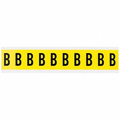 BRADY 3430B Letter Label B 1-1/2 Hx7/8 W Vinyl PK10