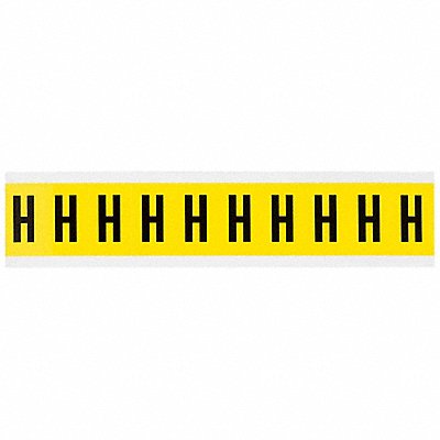 BRADY 3430H Letter Label H 1-1/2in.Hx7/8in.W Vinyl
