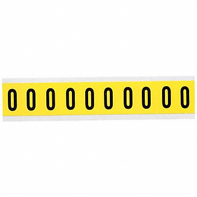 BRADY 3430O Letter Label O 1-1/2in.Hx7/8in.W Vinyl