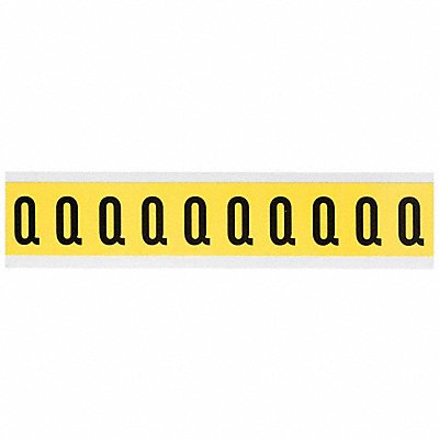 BRADY 3430Q Letter Label Q 1-1/2in.Hx7/8in.W Vinyl