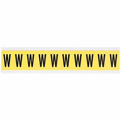BRADY 3430W Letter Label W 1-1/2in.Hx7/8in.W Vinyl